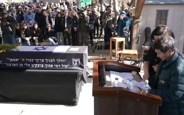 Read more about the article ‘Dad, you’re home now’: Oded Lifshitz laid to rest in the kibbutz he built